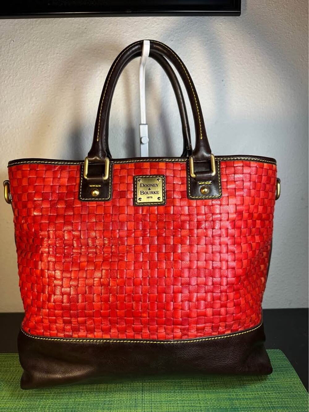 Dooney & Bourke Tessuta Woven Leather Shopper Tote